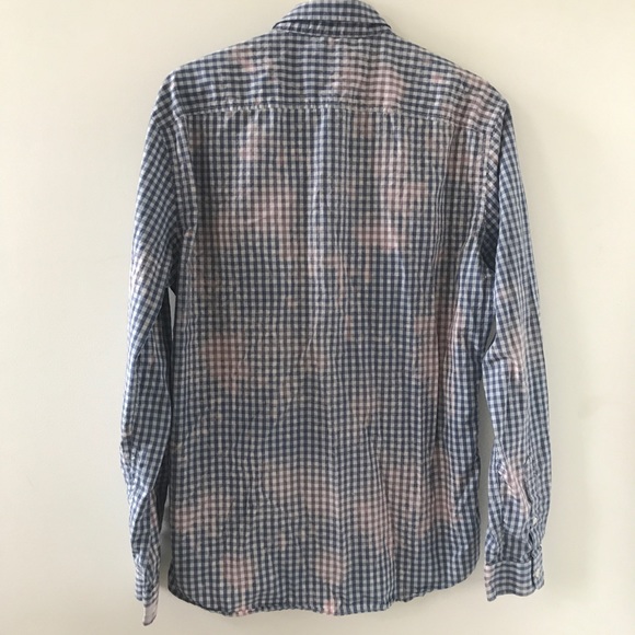 Frank & Oak Gingham Shirt. Custom fabric treatment - Picture 3 of 4